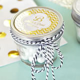 Personalized Metallic Foil Small 4 oz Mason Jars - Wedding