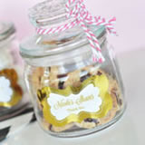 Personalized Metallic Foil Mini Cookie Jars - Baby