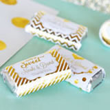 Personalized Metallic Foil Mini Candy Bar Wrappers - Birthday