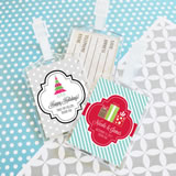 "A Winter Holiday" Acrylic Luggage Tags