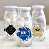 "Hats off to You" Personalized Graduation Milk Bottles