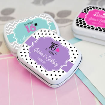 Sweet Sixteen (or 15) Personalized Mint Tins