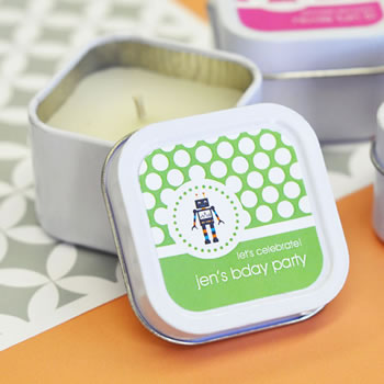 MOD Pattern Kid's Birthday Square Candle Tins