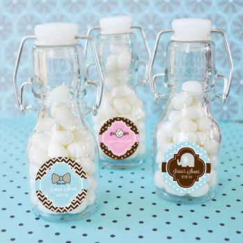 Baby Shower Personalized Mini Glass Bottles