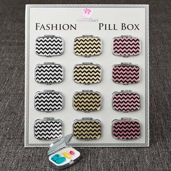 Fabulous Glitter Chevron pill Box from gifts by fashioncraft