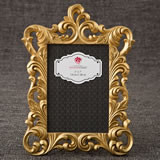 Gold Metallic baroque frame 5x7 from gifts by fashioncraft