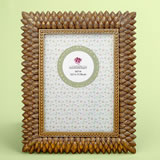 Brushed gold leaf design 5 x 7 frame
