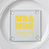 Personalized Stylish coasters from fashioncraft - marquee design