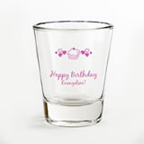 Anniversary, Birthday, Sweet 16 Design your own collection screen printed shot glass