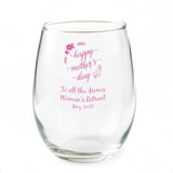 Personalized 9 Oz Stemless Wine Glasses From Fashioncraft - Mother's Day Design