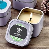 Personalized Expressions White scented travel Candle Tin