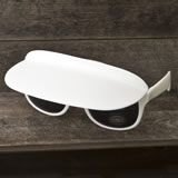 Unique white sunglass and visor combination