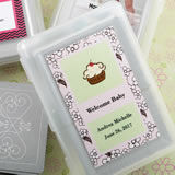 Personalized  Baby Shower expressions collection playing cards with a designer top