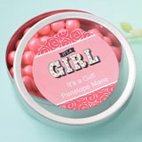 Baby Shower Personalized Expressions Collection Silver Mint Tin Favors