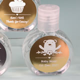 Baby Shower, Birthday, Bridal Shower Personalized metallics hand sanitizer favor