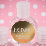 Personalized metallics hand sanitizer favor