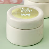 Personalized Metallic Ceramic mint jar