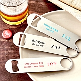Personalized Greek Design 7 inch stainless steel bartenders bottle opener