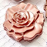 Dusty Rose realistic rose design mirror compacts