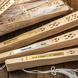 Personalized metallics collection Sandalwood fan favors