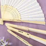 Personalized Collection Gold dot silk folding fan favor