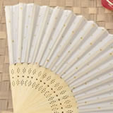 Personalized Metallics Collection Gold dot silk folding fan favor