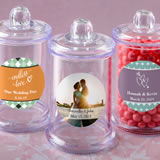 Personalized expressions collection clear acrylic apothecary jar with lid
