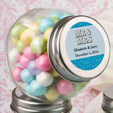 Personalized candy glass jar - marquee design