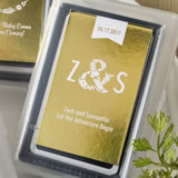 Personalized Metallics Collection playing cards favors