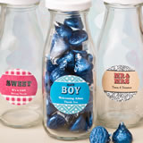 Personalized classic glass milk bottles - marquee design