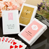 Monogram  Collection playing card favors