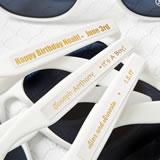 personalized metallics collection white sunglasses from fashioncraft