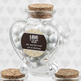 Personalized Expressions Collection heart shaped glass jars