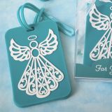 Turquoise Angel design luggage tag