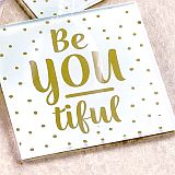 Be-You-tiful set of 2  glass coasters