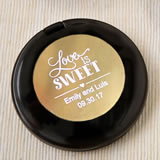 Personalized metallics collection black compact mirror