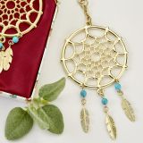 Gold Dream catcher themed hanging ornament