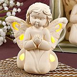 Angel design light up LED praying angel figurine