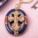 Gold Cross themed Keychain from fashioncraft
