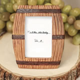 Wine barrel themed place card frame / picture frame