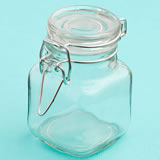 Perfectly Plain Collection square clear glass treat jar pack of 120 