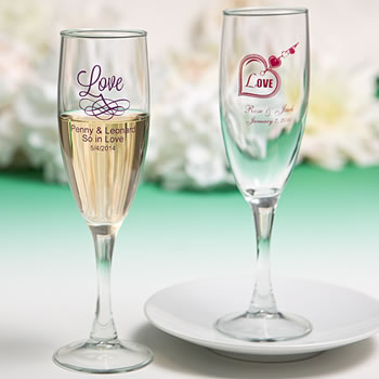 Personalized Champagne Flutes