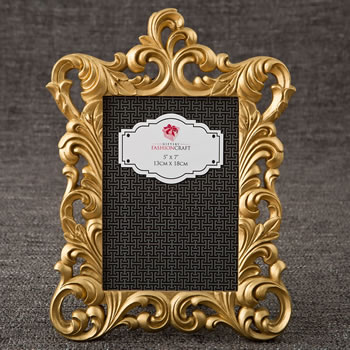 Gold Metallic baroque frame 5x7 from gifts by fashioncraft
