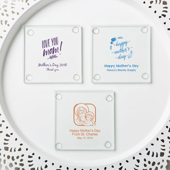 Personalized Stylish Coasters - Mother's Day Design