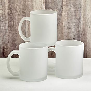 Perfectly plain collection frosted glass coffee mug