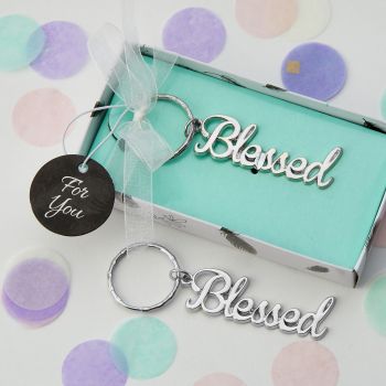 Silver blessed key chain