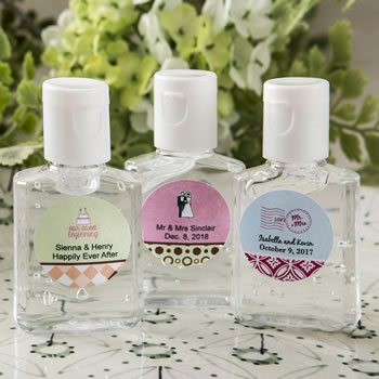 Personalized expressions hand sanitizer favors