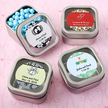 Personalized Expressions Collection Clear Top Mint Tin Favors