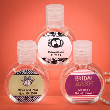 Personalized expressions hand sanitizer favor