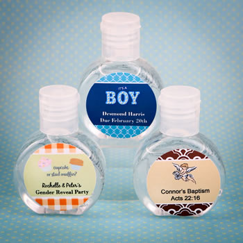 Baby Shower Personalized expressions hand sanitizer favor
